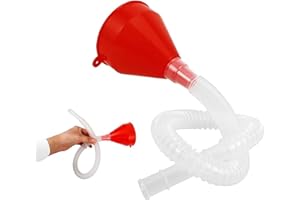 TOPOLENASHOP Imbuto Universale Auto con Beccuccio Lungo Flessibile – Ø8cm – Imbuto per Riempimento Olio, Benzina, Acqua, Antigelo,Adblue – Plastica Resistente per Auto, Moto, Officina e Garage 524053