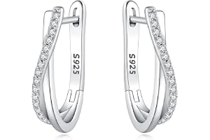 CYMYSS Örhängen Dam Silver 925, Klassiska Creoler i Sterling Silver, Små Ringar för Kvinnor och Flickor, Minimalistiska Smyck