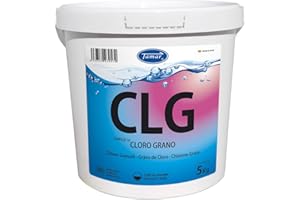 Tamar Cloro Grano de Disolucion Lenta, Alta solubilidad, desinfectante Agua Piscina, granulado 5 Kilos