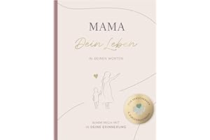 mintkind® Erzähl mal Mama - Erinnerungsbuch Dein Leben in deinen Worten - Ausfüllbuch für Mütter Geschenk zum Geburtstag Weihnachten persönliches Andenken mit Fragen und Fotos 112 Seiten Hardcover