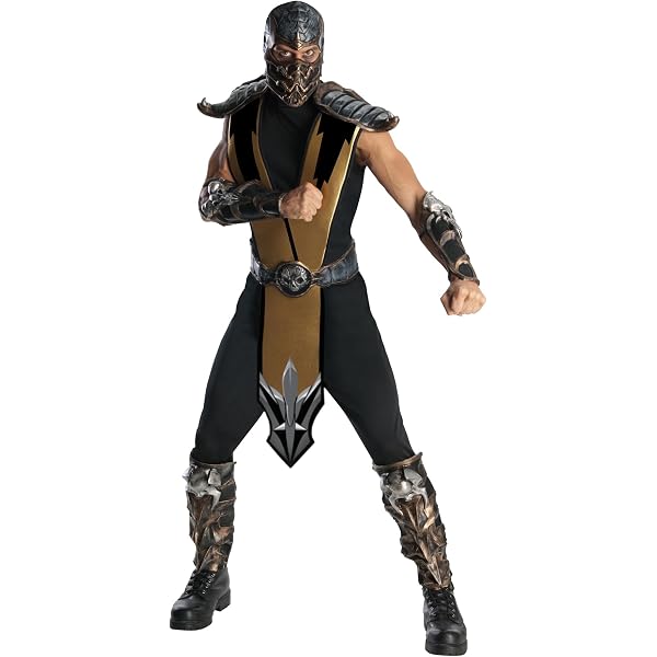 Costume Subzero Mortal Kombat Per Adulto Uomo | Completo Con T-shirt, Leggings, Passamontagna E Accessori | Per Halloween E Feste