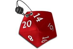 Doctor Frikistein D20 Bag | Bolsa con Forma de Dado Dados de rol | de Polipiel con Cuerda y Cierre (Rojo)