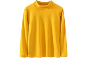 ANIMQUE Bambino Bambini Termico Biancheria Intima Adulti Colletto in Piedi Top Ragazzi Ragazze Bambini Autunno Inverno Colore Solido Maglia Genitore-Bambino Morbida Camicia a Maniche Lunghe
