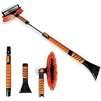 Spazzola Da Neve Auto 2 In 1 Staccabile - Raschietto Ghiaccio E Spazzola Con Impugnatura Ergonomica - Foto 6