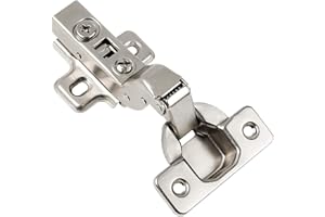 PinLin 20 Pack 105 Degree Soft Close Kitchen Cabinet Hinge 35mm Plate Inset Cupboard Door Hinges, Screws Included