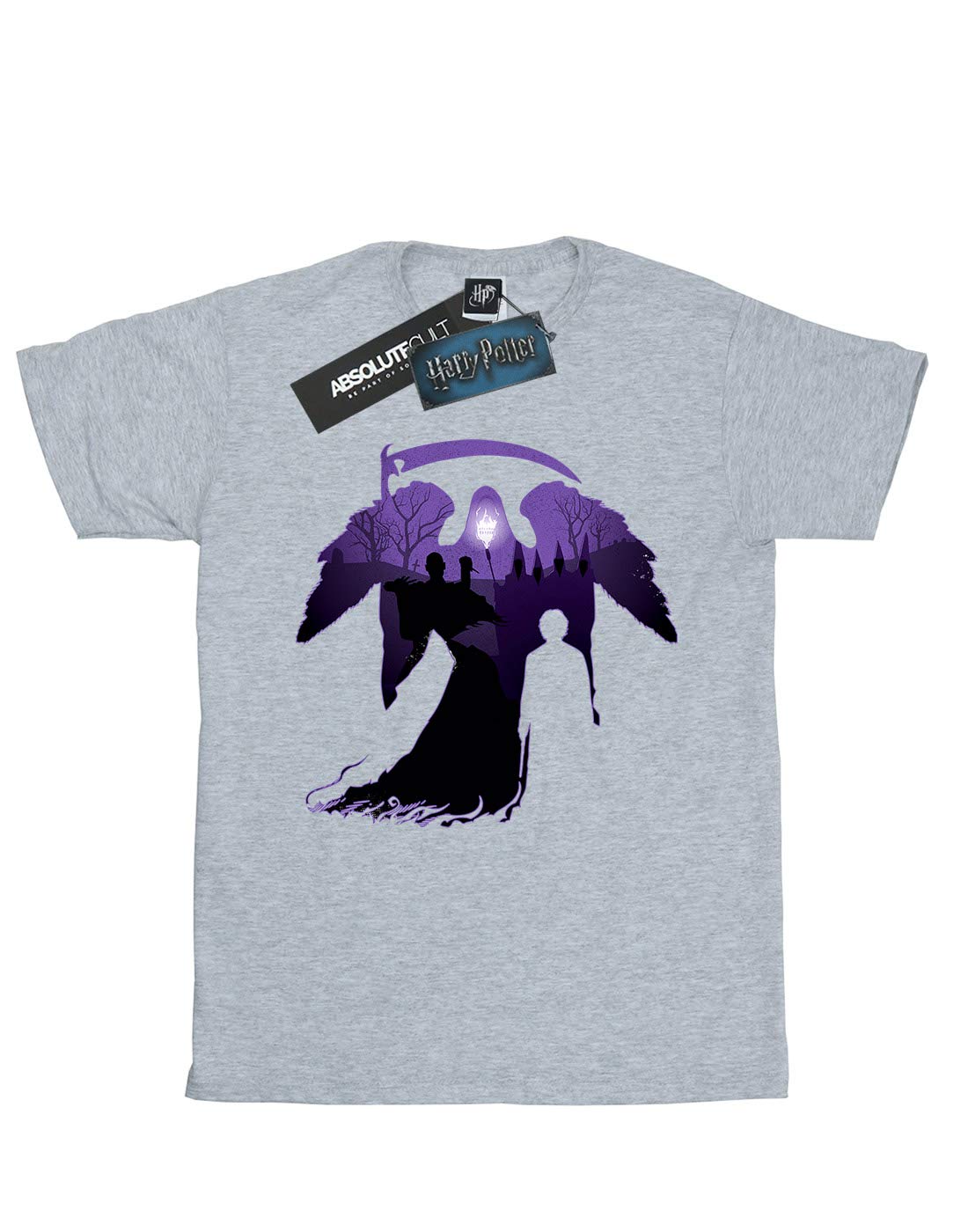 Absolute-Cult-Harry-Potter-Mdchen-Graveyard-Silhouette-T-Shirt