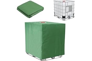 Frevoitna 120×100×116cm Funda Deposito 1000 Litros, Ubierta para Depósito, Cubierta para Tanque IBC, Tapa para Deposito Antipolvo Anti UV, Depósito de Agua Cubrir, Lona Impermeable Verde