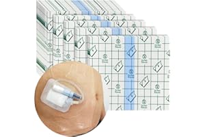DIABELT 50 Pieces Waterproof Dialysis Port Shower Cover Shields PD Catheter Shower Protector Peritoneal Dialysis Accessories Peg Feeding Tube Supplies Chest Central Line (8 x 8 Inch)