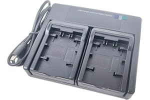 EMOVERY USB Dual Battery Charger for Panasonic VW-VBT190 VW-VBT380 VW-VBY100E VW-VBK180 VW-VBK360 VW-BC10E VW-VBL090 HC-V110 V160 V180 V210 V250 V520 V550 V720 V750 V770 Camera