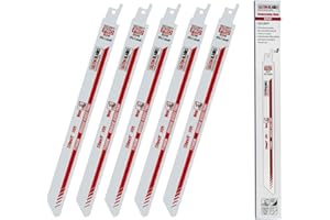 SAXTON BLADES Saxton 225mm Professional Range Bi-Metal 8% Cobalt Reciprocating Saw Blade Heavy Duty – S922BFP – Pack of 5
