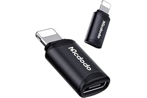 mcdodo Adattatore USB C a Lightning Adattatore iphone USB C Ricarica Compatibile con iPhone 14/13/12/11 Pro Max Mini/X/XR/XS/SE/8/7/iPad/AirPods