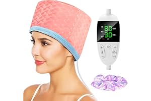 ‎BIUTEE Biutee Elektrische Haarpflege Kappe für Tiefenpflegemittel, Trockenhauben für Haare, Hair Steamer, für natürliches oder beschädigtes Haar Nourishing (Rosa)