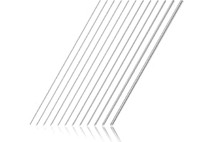 Rustark 104Pcs 40cm Stainless Steel Spring Wire Assortment, 12 Sizes 0.3mm to 3mm Straight Full Hard Spring Steel Wire