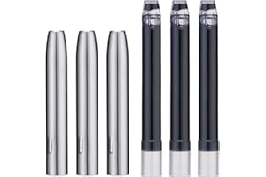 EROFA Lot de 3 accessoires pour stylo plume Jinhao Série 10, protecteur en métal avec cartouches d'encre noire, diamètre d'alésage de 5,5 mm