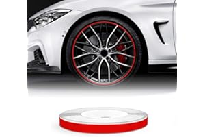 4R QUATTROERRE.IT Quattroerre Refractive Wheel Trim for Car Wheels, Red