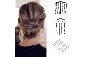 SULIUDAJI Haar Steckkamm 6 Stück Metall Haarkämme Steckkamm, Zähne Haarschmuck Kamm Groß Haarnadel Einsteckkamm Seitenkamm für Frauen Mädchen, 3 Größen