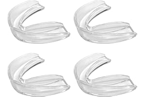 Lulyl Athletic Mouth Guards Gum Shield For Sports Teeth Guard Youth Mouthguard With Plastic Box Kids/Adults Rugby Boxing Hockey Mma Karate Martial Arts, 7 * 7Cm , 4 Unité (Lot De 1)