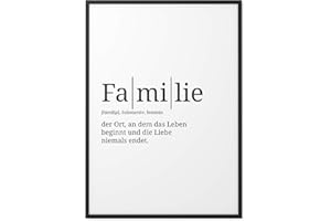 Papierschmiede® Definition: Familie, DIN A1 (59x84 cm), XXL Poster für Wohnzimmer, Schlafzimmer, Küche, Esszimmer, Wandbild Geschenk Wanddeko - ohne Rahmen