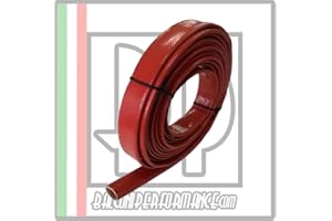 BALCONI PERFORMANCE Guaina protezione tubi vano motore Auto. Resistenza calore raggi UV olio benzina, Colore ROSSO, diametro disponibile da 1 mm a 28 mm, venduto al metro (ID 28 mm)