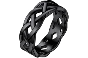 Richsteel Irish Celtic Knot Finger Rings for Women Men, Sturdy Stainless Steel Promise Couple Band Ring Jewellery, Come with Gift Box