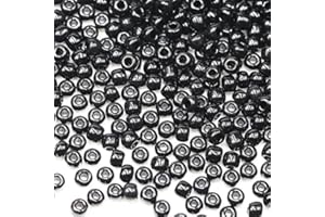 Tibaoffy Nero Perline Dimensione 8/0 Perle di Vetro del Seme dei Mestieri 3 mm per la Fabbricazione dei Gioielli (Totale Circa 100g Circa 3600 Grani‌)