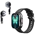 Bewinner Smart Watch with Earbuds - Innovative 2 in 1 Design, 2.01 Inch Screen Silicone Band Smartwatch, Wireless Headset Fitness Tracker Watch for IOS & Android
