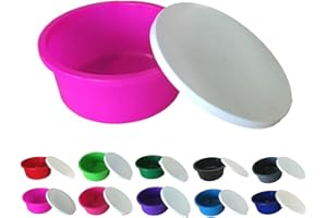 NETPROSHOP Müsli Schale 2 Liter Schüssel mit weißem Deckel Lebensmittelecht, Farbe:Pink