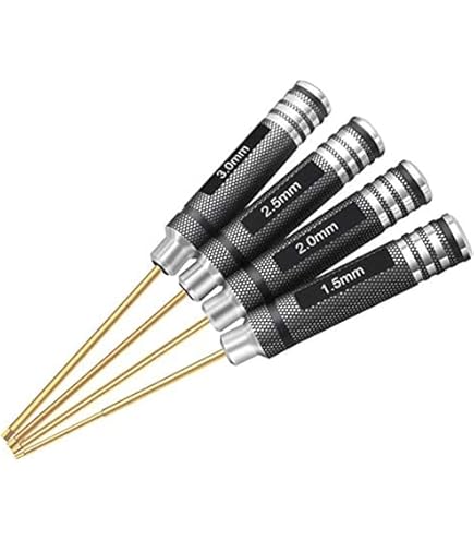 Set 4 Cacciaviti Brugola Titanio Per Droni - 1.5/2/2.5/3 Mm, Professionali, MMOBIEL - Foto 6