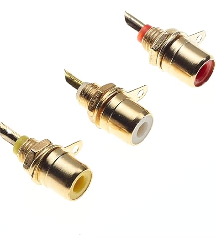 4x Spine Pro Metal Phono RCA Connettori Audio Saldatura Placcati Oro 4x Spine Pro Metal Phono RCA Connettori Audio Saldatura Placcati Oro