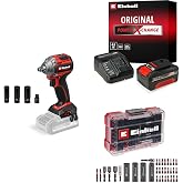 Einhell TP-CW 18/260-C Li BL - Solo, K&ouml;m&uuml;rs&uuml;z Ak&uuml;l&uuml; Darbeli Somun Sıkma + 18V 4,0 Ah PXC Starter Kit, Ak&uuml; ve Şarj Cihazı + Bi