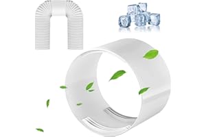 GAROMIA Adaptateur de tuyau d'évacuation d'air pour climatisation 150 mm - Raccord de tuyau d'échappement - Raccord de tuyau de ventilation en PVC pour climatisation et hotte aspirante