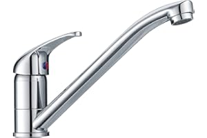 Ketaliria Hochdruck Wasserhahn Küche, Küchenarmatur Armatur Küchenspüle, Einhebelmischer Mischbatterie, Küche Spültischarmatur, 360° Schwenkbereich, Messing verchromt