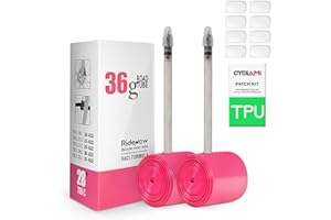 CYCLAMI 36g Bike Inner Tube TPU Ultralight Strada Bicicletta 700x18/23/25/28/30/32C(4pcs Patch di Riparazione)