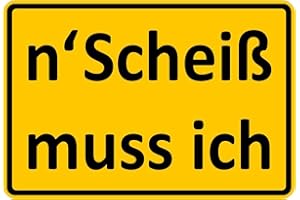 Schatzmix Spruch N Scheiß muss ich Metallschild Wanddeko 20x30 cm tin Sign Blechschild, Blech, Mehrfarbig