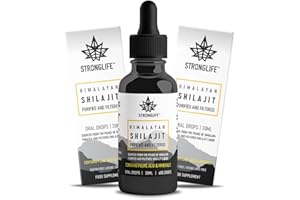Shilajit Resin Stronglife Himalayan Liquid Oil Drops 30 gram Equivalent | Natural Source of Fulvic Acid & Mineral Oral Drops | UK Lab Certified | 30ml