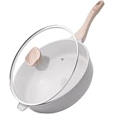 Kordisen Ceramic Induction Frying Pan 30 cm, Non-Stick Honda Frying Pan with Lid, Healthy and Non-Toxic, PFOA and PFAS Free (