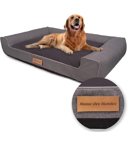 Dogs4Life Orthopädisches Hundebett – Waschbar, Hypoallergen & Personalisierbar Mit Namen, Größe M Bis XXL