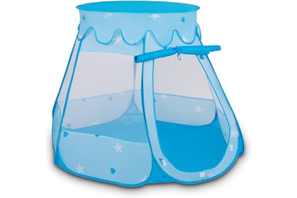 Selonis Tienda 105X90 De Campaña/Castilo Plegable con Bolas 6Cm para Niños, Azul