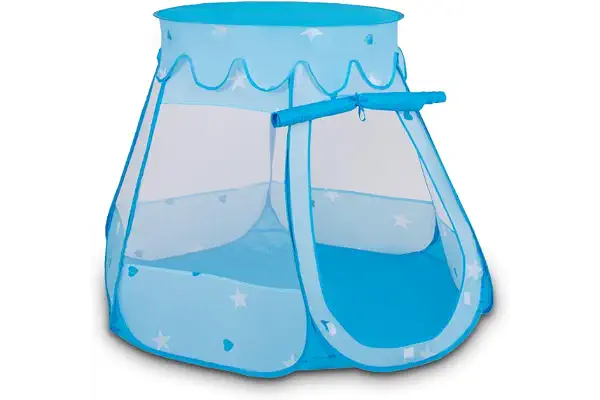 Selonis Tienda 105X90 De Campaña/Castilo Plegable con Bolas 6Cm para Niños, Azul