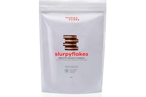 PharmaPower Slurpyflakes Fiocchi d’Avena Integrali Baby Gusto Biscotto di Cacao e Vaniglia, Senza Glutine, Senza Lattosio e Senza Zuccheri Aggiunti, Vegani, 500 g