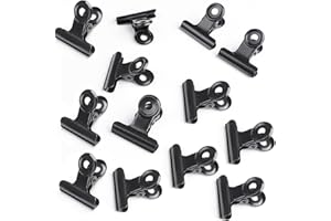 KENDWING Raccoglitore in Metallo Clip,Fermacarte Metallo 22mm,50 Pezzi Bulldog Clips di Carta Nero