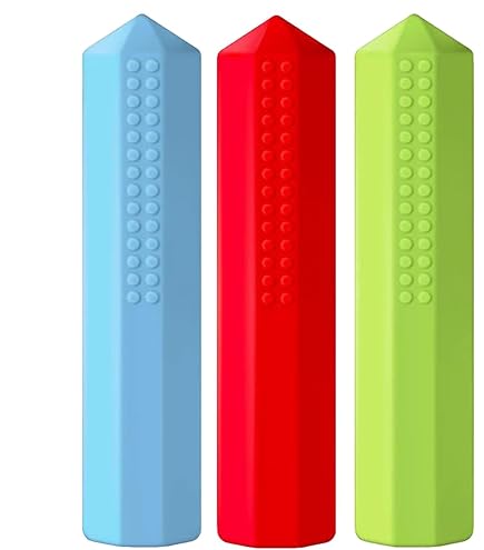 6 Embouts De Crayon En Silicone Anti-Mastication - Forme Griffes De Chat - Pour Enfants, École, Anti-Stress