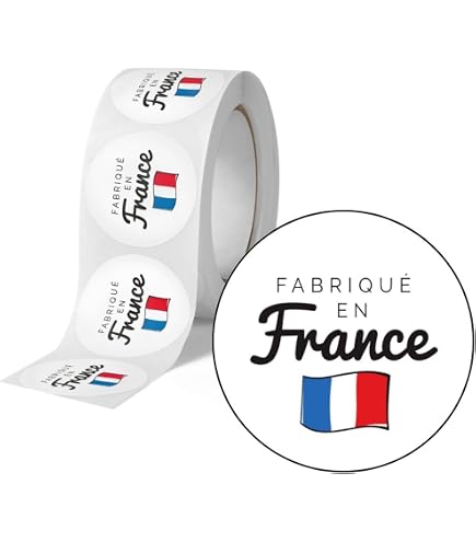 500 Étiquettes "Fait Main" Rondes 35mm - Autocollantes - Pour Artisans/Cadeaux