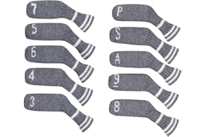 Scott Edward 7 Pcs/10 Pcs Golf Iron Covers Cuteness Knitted Socks Shape Washable & Durable Club Head Protector