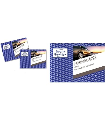 Avery Zweckform 222 Car Log Book - A6 Landscape, 40 Sheets For Tax Mileage Tracking (Pack Of 1) - View #7