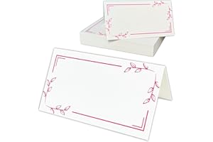 TOWNSTIX 50 Stück – Tischkarten Hochzeit Geburtstag Platzkarten, Namensschilder Tisch Namenskarten – Rosa, 90 x 50 mm