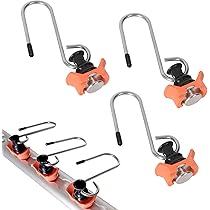 QWORK® Set van 6 Airline Rail Hooks, Airline Rail Fitting voor hangende voorwerpen tot 50 kg