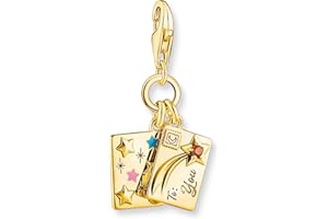 THOMAS SABO Damen Charm-Anhänger Stern & Mond Charm Club 925 Sterling Silber 1794-051-14