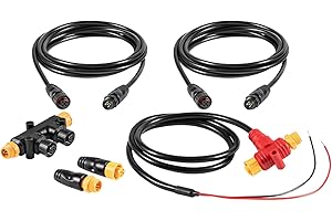 BESTTRUCK NMEA 2000 Dual Device Starter Kit to Process NEMA 2K Network for Lowrance Simrad Garmin, Provide Better Network Reliability, Include Backbone Cables Drop Cables Tees Terminators