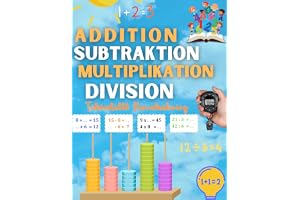 Addition Subtraktion Multiplikation Division Tidsinställd Huvudräkning: Bemästra Matematiska Operationer med Precision och Snabbhet för barn i åldern 7-11